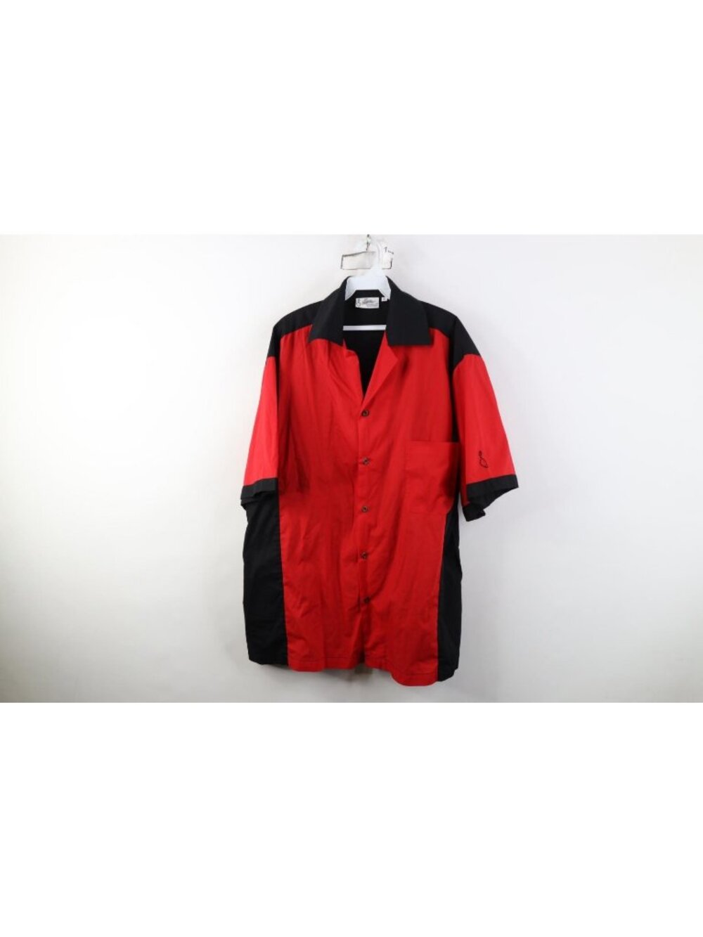 Vintage Y2K Rockabilly Mens XL Happy Days Jukebox Panel Bowling Button Shirt Red